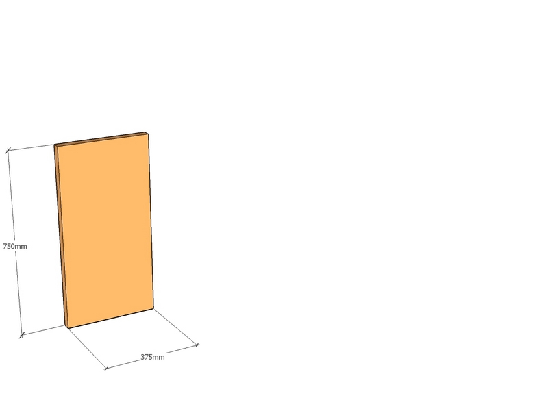 Corten Panel 375 x 750 x 2mm Top