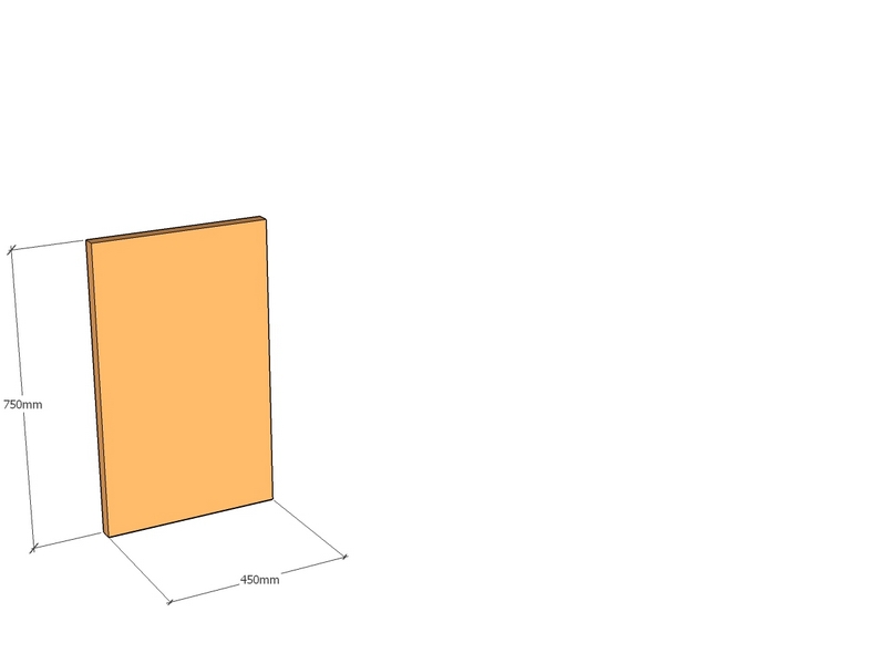 Corten Panel 450 x 750 x 2mm Top