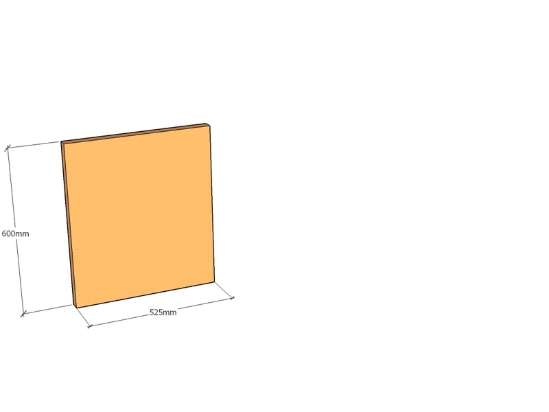 Corten Panel 525 x 600 x 2mm Top