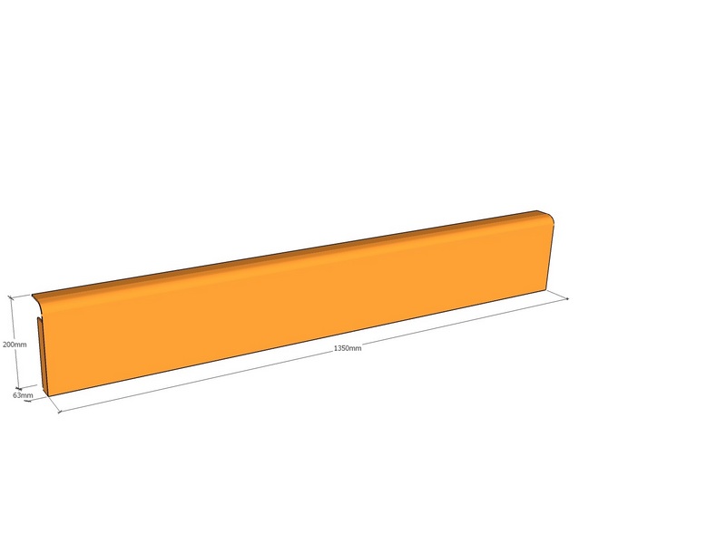 [CorRolEdg1350-200-60-3] Rolled edge 1350 x 200 x 60 x 3mm