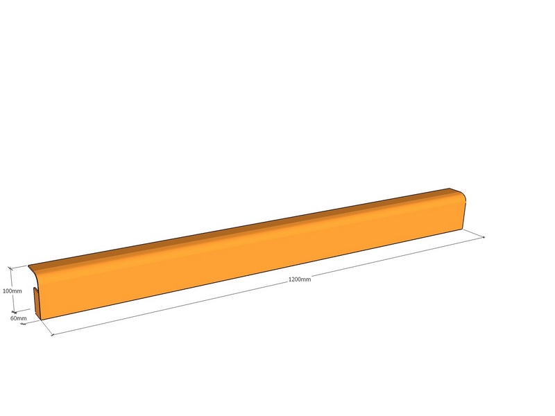 [CorRolEdg1200-100-60-3] Rolled edge 1200 x 100 x 60 x 3mm