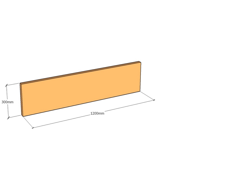 Corten Panel 1200 x 300 x 2mm Std