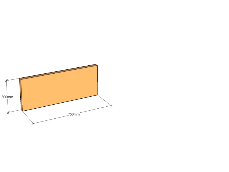 Corten Panel 750 x 300 x 2mm Std