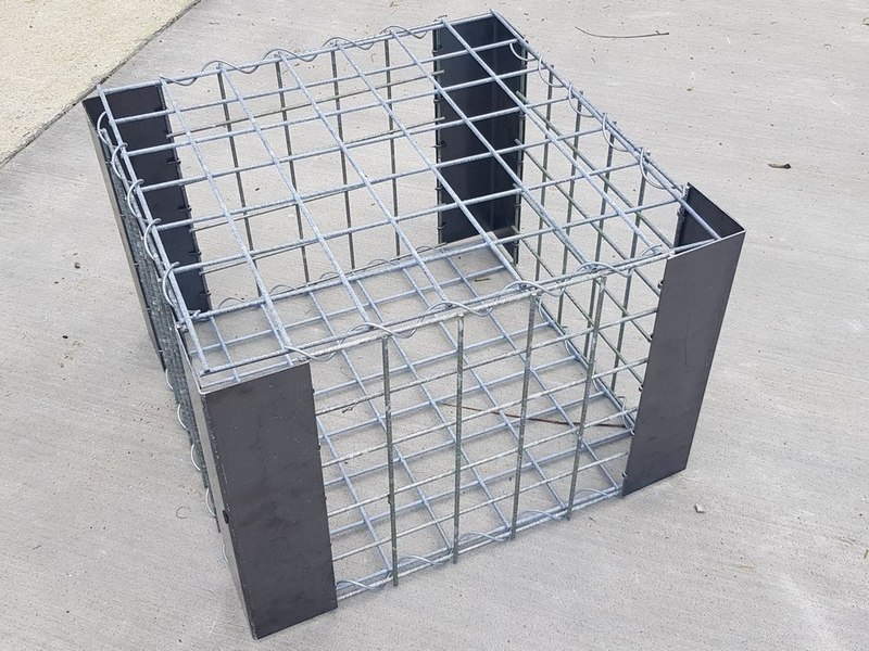 Corten gabion corner joiner 150mm
