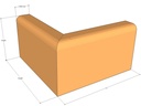 Rolled corner 90deg ext 450-450-150-3