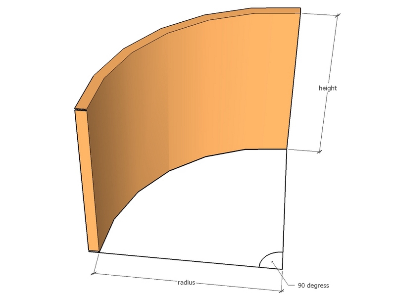 Eighth Int Cur 1800mm rad 447mm A=1414 2mm