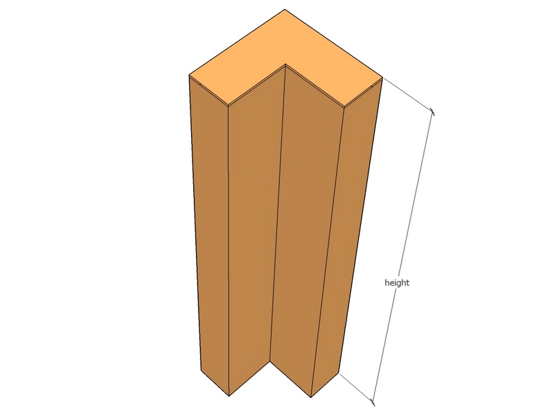 [CorCnrJoiS-150-90Int522] 90deg 150mm square corner joiner int-525