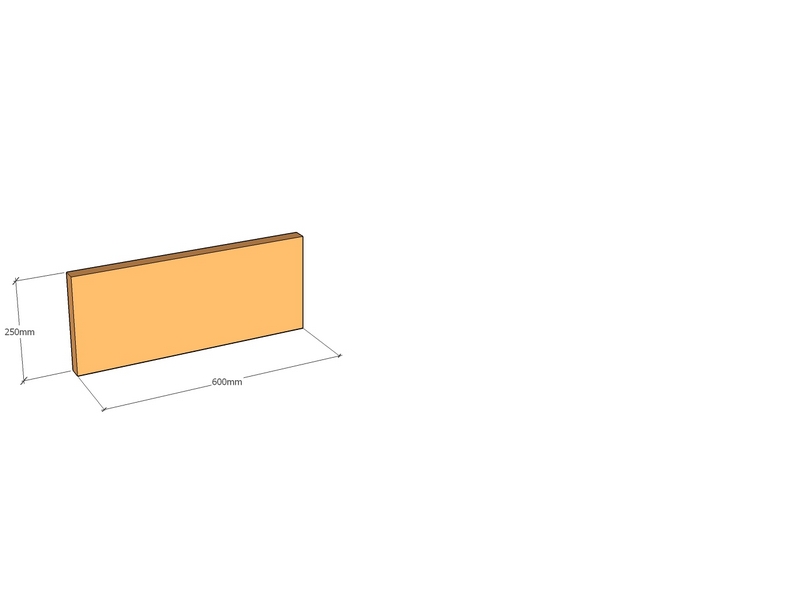 Corten Edge FT35 600 x 250 x 2mm