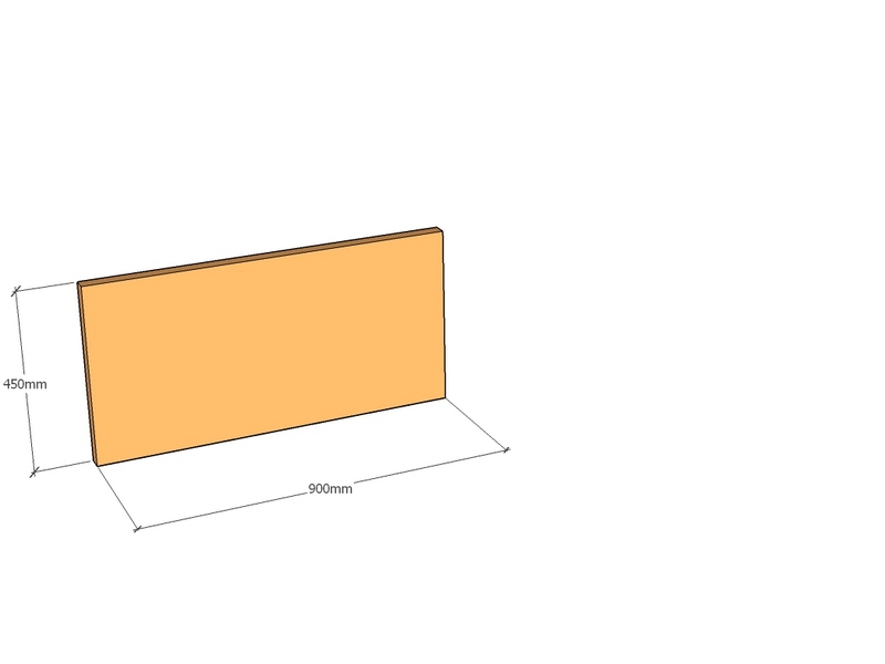 Corten Panel 900 x 450 x 2mm Std