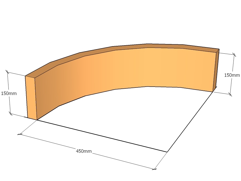 Quarter Curve FT35 Int 450mm rad-150