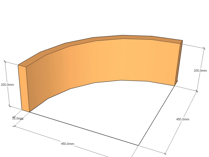 Quarter Curve FT35 Int 450mm rad-200