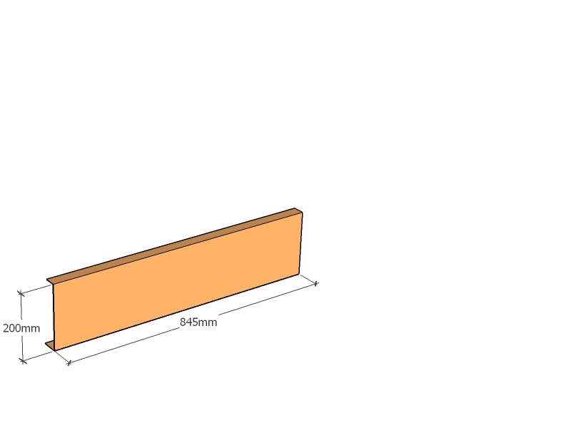 Riser Top-35 x 845 x 200 x 3mm