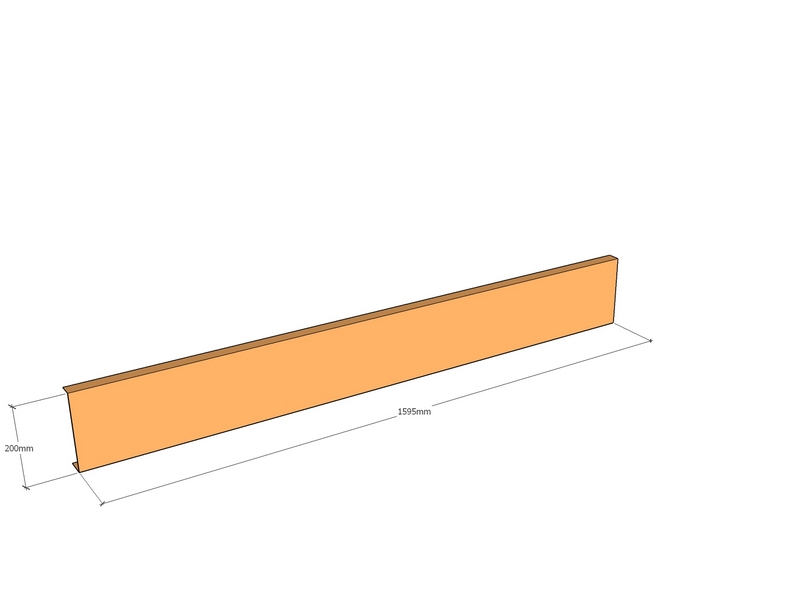 Riser Top-35 x 1600 x 200 x 3mm