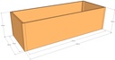 Rectangular planter 2200L x 850W x 600T