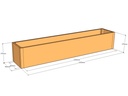 Rectangular planter 2200L x 400W x 375T