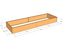 Rectangular planter 2950L x 850W x 300T