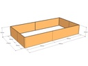Rectangular planter 3400L x 1750W x 525T