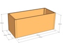 Rectangular planter 1450L x 625W x 600T