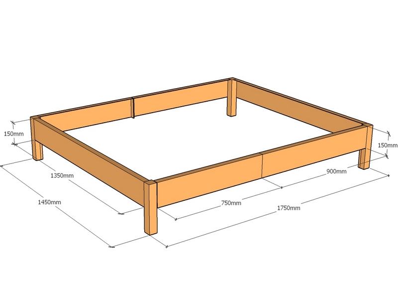 Rectangular planter 1750L x 1450W x 150T