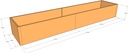 Rectangular planter 3400L x 700W x 450T