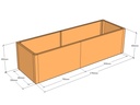 Rectangular planter 1750L x 550W x 450T