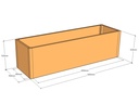 Rectangular planter 1900L x 550W x 525T