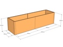 Rectangular planter 2050L x 550W x 525T