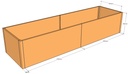 Rectangular planter 3100L x 850W x 600T