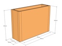 Rectangular planter 850L x 250W x 600T