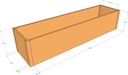Rectangular planter 2200L x 550W x 450T