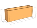 Rectangular planter 1000L x 250W x 375T