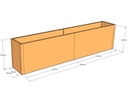 Rectangular planter 2500L x 400W x 600T