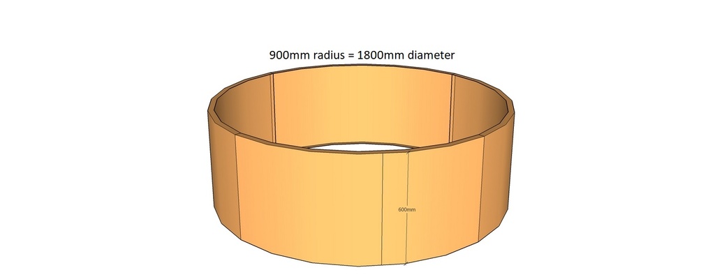 [CorPlaRnd900-600-3] Round planter 900rad x 600T-3