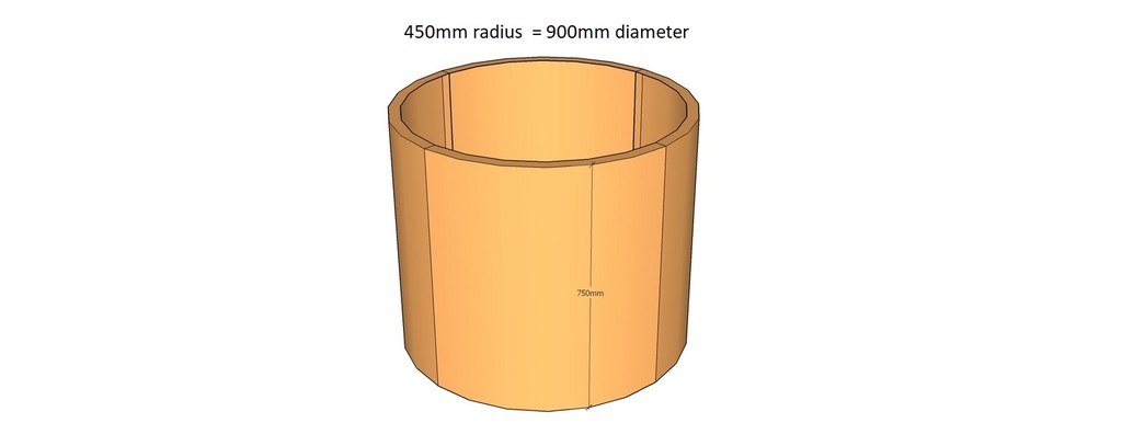 Round planter 450rad x 750T-2