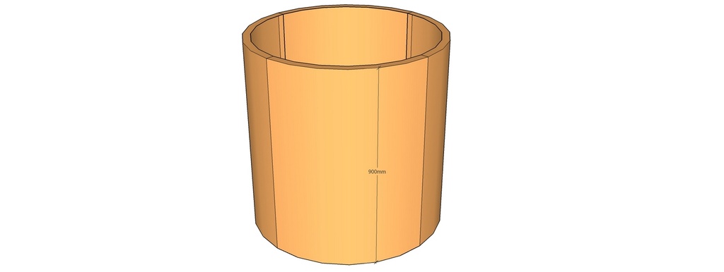 Round planter 450rad x 900T-2