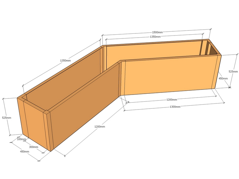L45-shaped 1500-1500-450-525T