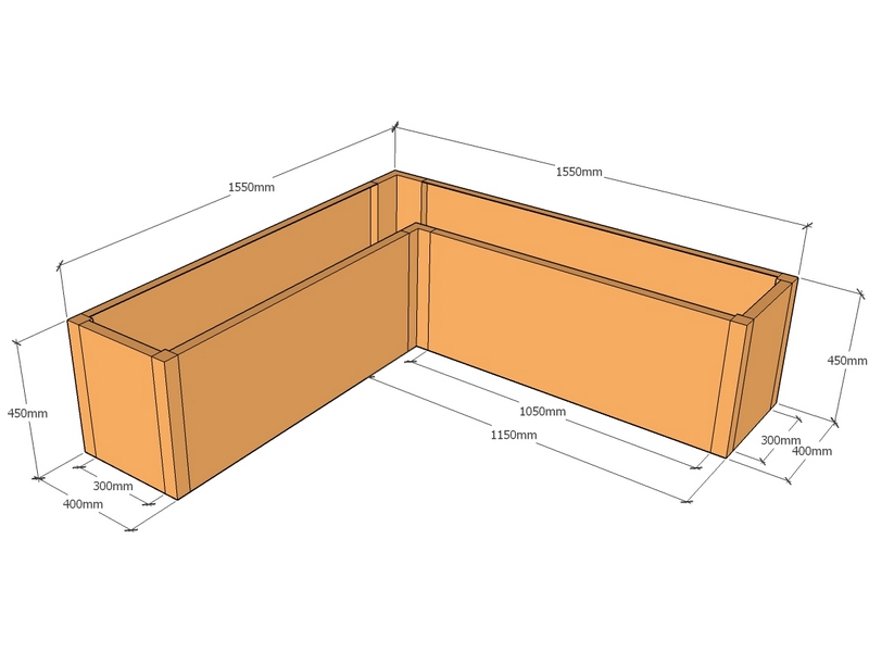 L-shaped 1550-1550-400-450T