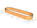 Oblong planter 1800L x 600rad x 450Tall
