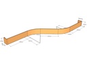 Retaining Wall curved corners 6.21m long x 375mm T