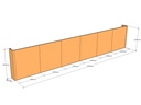 Retaining wall straight 6.43m long x 1200mm T