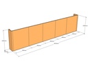 Retaining wall straight 4.63m long x 1050mmT