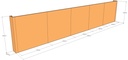 Retaining wall straight 5.38m long x 1050mmT