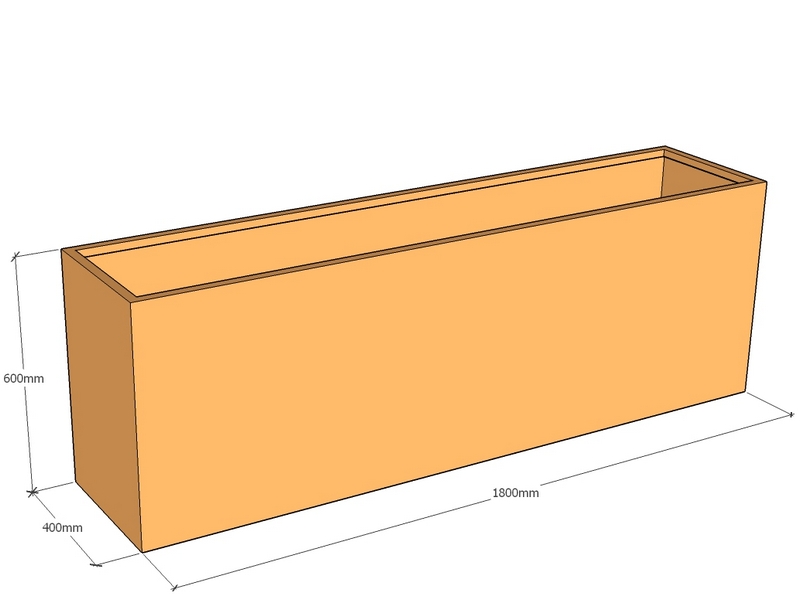 [CorPlaW1800-400-600T] Corten Kitset  Planter 1800L x 400W X 600Tall