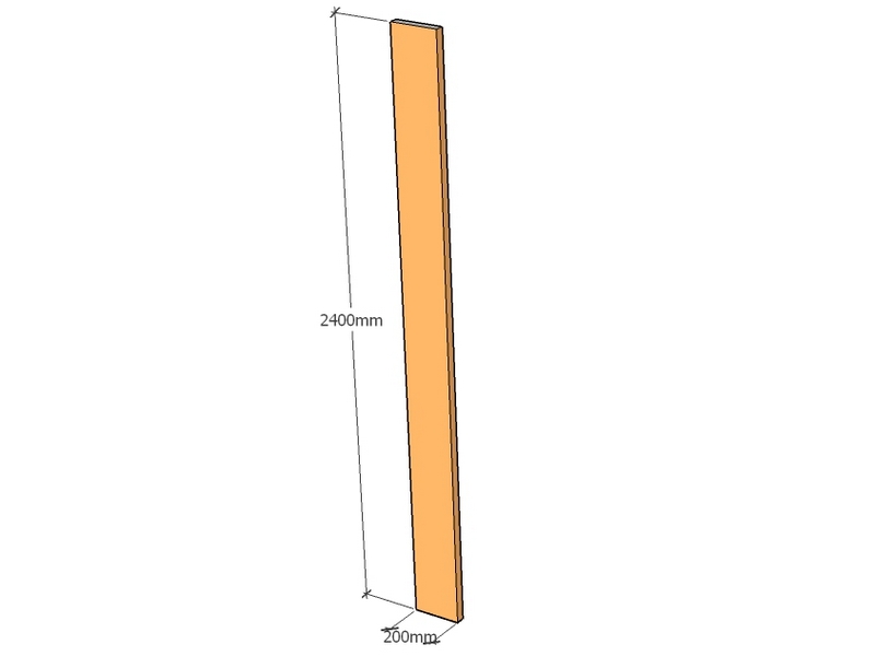 Fence C sect 2400 x 200 x 30 x 3
