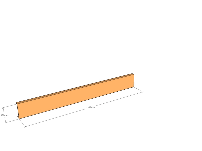Riser Top-35 x 1300 x 150 x 3mm