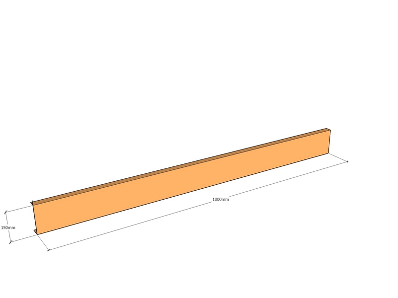 Riser Top-35 x 1800 x 150 x 3mm