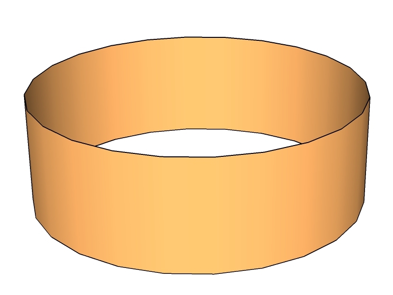 Corten Ring 200mm radius 700mm tall 3mm