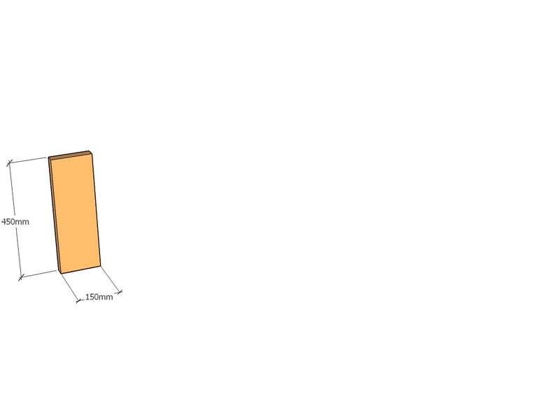 Corten Panel 150 x 450 x 2mm Top